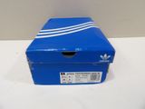 brand new adidas shoes in blue box with white stripes
