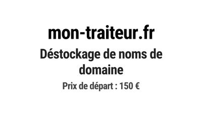 Nom de domaine mon-traiteur.fr.