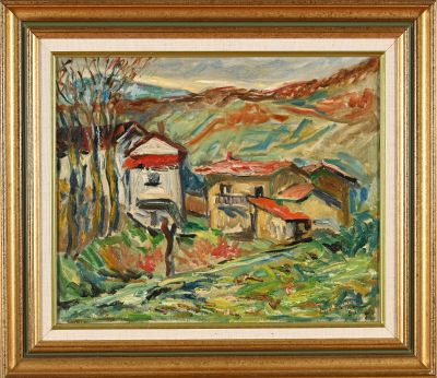 Léon CHALOIN (1920-1982) Petite ferme, Carrefour de la Brune…