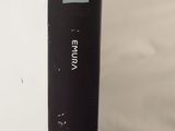 a black box that has a blue label on it