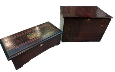 2 boîtes à musique en bois de placage. - Photo 1