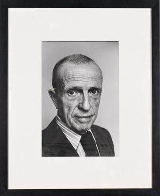 black and white photograph of a man in a suit and tie