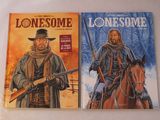 deux livres intitulés « Lonesome » et « Lonesome » posés sur la table