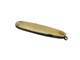 gold plated pocket knife on white background with clipping for blade
