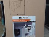 a cardboard box with a picture of a kitchen in it