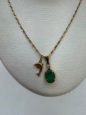 Chaine maille figaro en or 18 carats (750 millièmes) retenan… - Photo 1