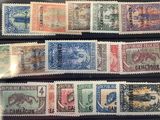 une collection de timbres provenant de différents pays, exposée dans une vitrine