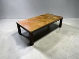 an image of a wooden coffee table in a room
