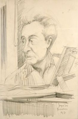 Jacques JOOS (1945-2021), "Ban au piano", 1990, crayon sur p…
