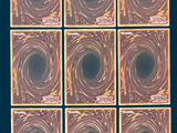six square tiles of different colors with a black hole in the middle