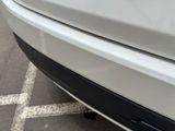 a close up of a car ' s bumper with a cat on it