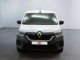 the front view of a white van parked in a room