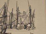 two pictures of a man on a boat and a man sitting on a boat