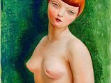 une image d'une peinture représentant une femme aux cheveux roux