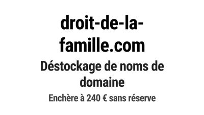 Nom de domaine droit-de-la-famille.