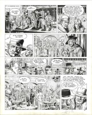 SWOLFS né en 1955. Durango. Planche. Encre de chine. Signé.
