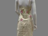 an image of a mannequin wearing a dress with flowers on it