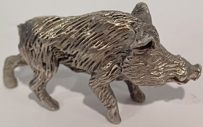 Petit sanglier en argent poinçon Minerve 5. - Photo 1