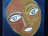 une image représentant un tableau représentant un visage sur fond noir
