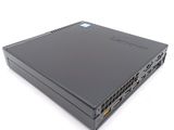 the back view of a laptop with a black cover on a white surface