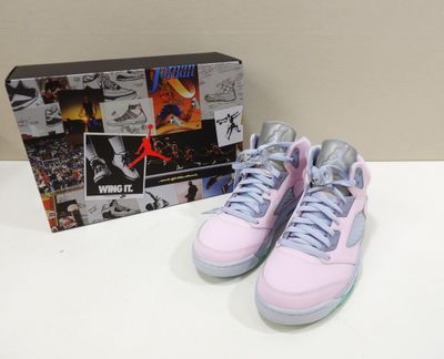nike air jordan 1 retro ' s pink / blue / white size 9 5