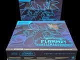 a box of pokemon trading cards with a picture of a dragon on it