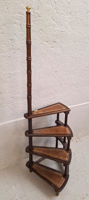 Escabeau de bibliothèque. Travail moderne style XIXe. - Photo 1