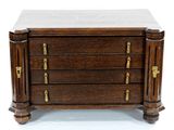 une image d'une commode en bois avec un plateau en marbre