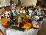 a table that has a lot of different items on it