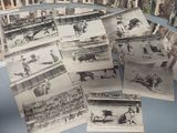many old photos of people playing baseball on the field