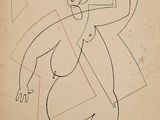 un vieux dessin représentant un homme en costume tenant un papier