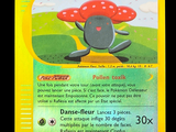 the pokemon card has a picture of a mushroom on it ' s back