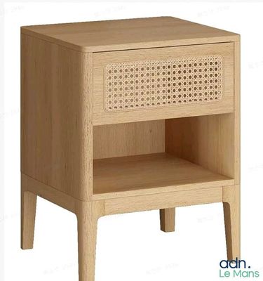 an image of a wooden nightstand with a drawer on it