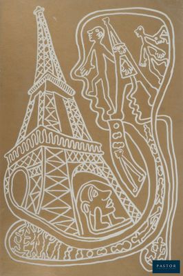 an image of a drawing of the eiffel tower in paris