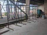 a room with a lot of scaffolding in it