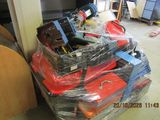 a pile of luggage sitting on top of a pile of luggage