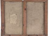 an old wooden frame with a picture of a man on it