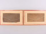 an image of a pair of framed pictures hanging on a wall
