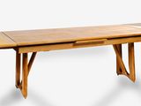 an image of a wooden table with a drawer underneath it