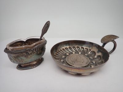 Salière en argent Minerve, et sa cuillère, poids sans la ver…