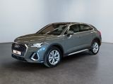 a grey audi suv parked in a showroom