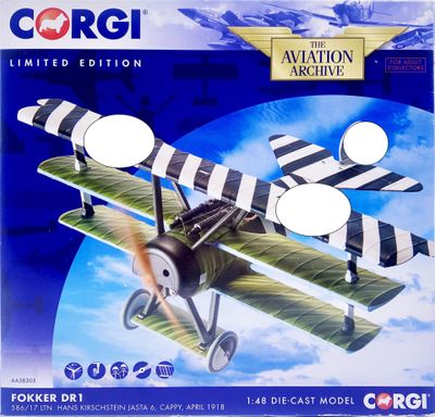 CORGI - The Aviation Archive Avion miniature 1:48 FOKKER DR1…