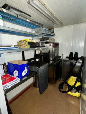 a room that has a lot of clutter and a lot of stuff on it