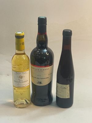3 flacons 1 bt BANYULS 2012 Cellier des Templiers, 1/2 bt CL…