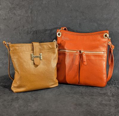 Lot de 2 sacs à main de dame comprenant un sac en cuir grain…