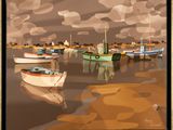 many boats that are sitting in the water