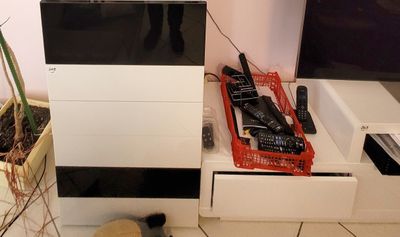 Ensemble de mobilier laqué blanc garnissant le séjour, compr… - Photo 1