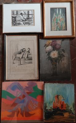 LOT de 12 pièces encadrées comprenant : - Photo 1