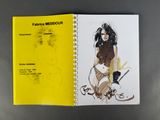 an image of a book with a drawing of a woman on it