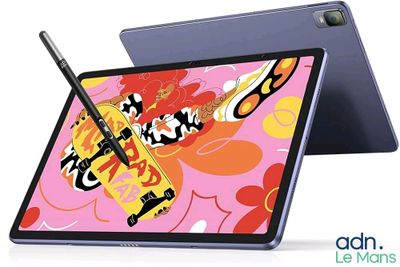 an image of a tablet with a pen sitting on top of it
